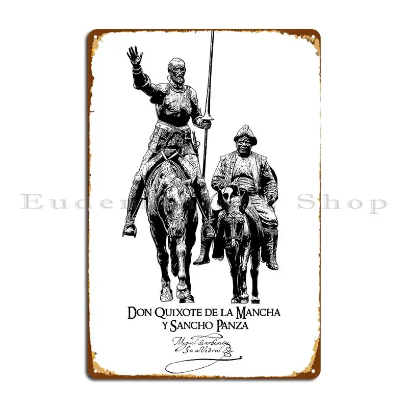 Don Quixote De La Mancha Metal Sign Bar Cinema Cinema Print Plaques Tin Sign Poster