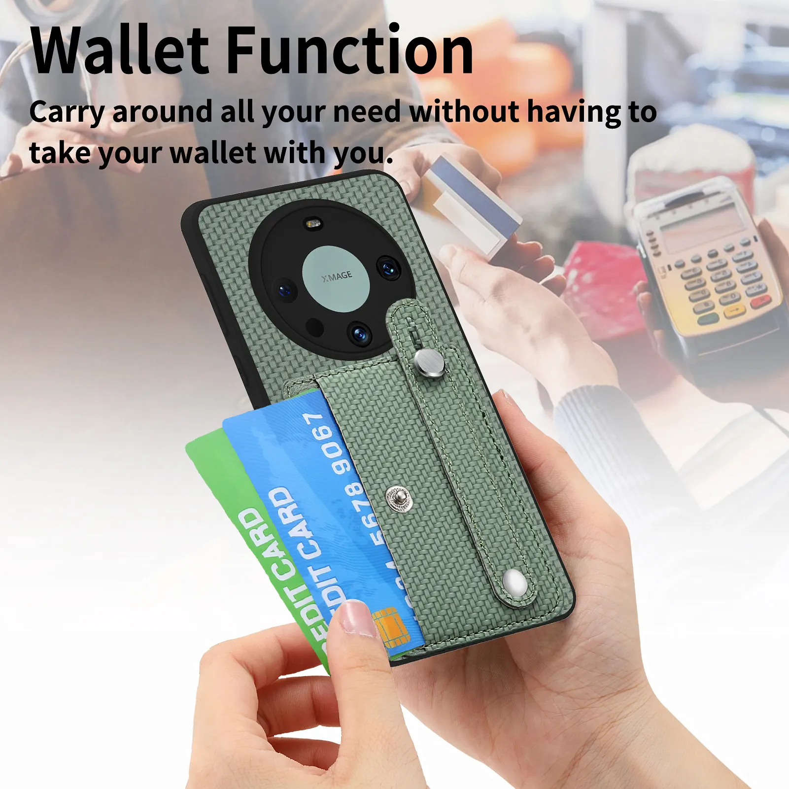 Wristband Cards Solt Wallet Magnetic Case For Huawei Mate 60 Pro Honor 50 60 70 80se X8A  X7A Magic4 9A 6C 5G Card Knife Cover