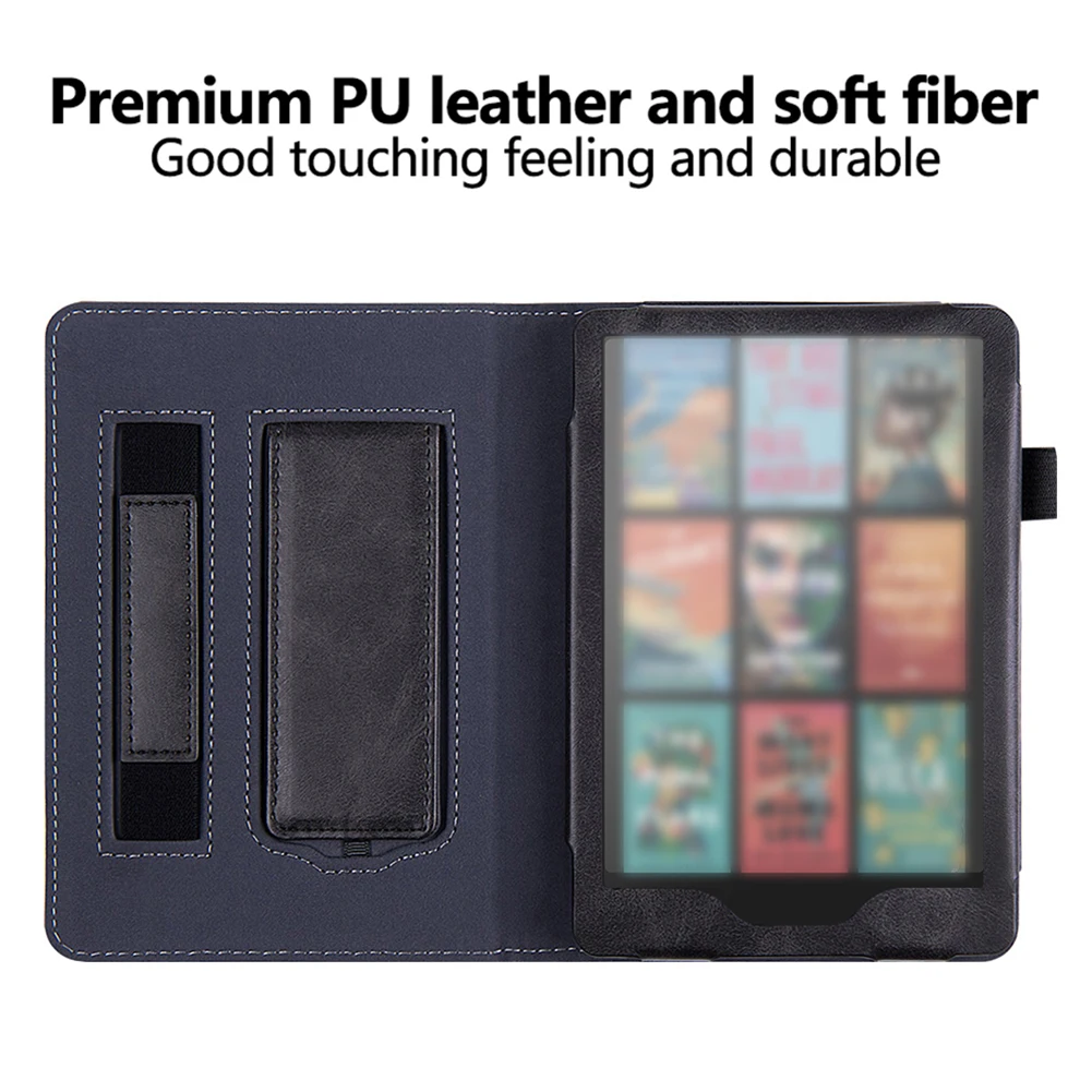 

Кожаный чехол Auto Wake/Sleep Smart Cover для Kindle Paperwhite 12-го поколения 2024 7 дюймов для Kindle Colorsoft Signature Edition 7 дюймов