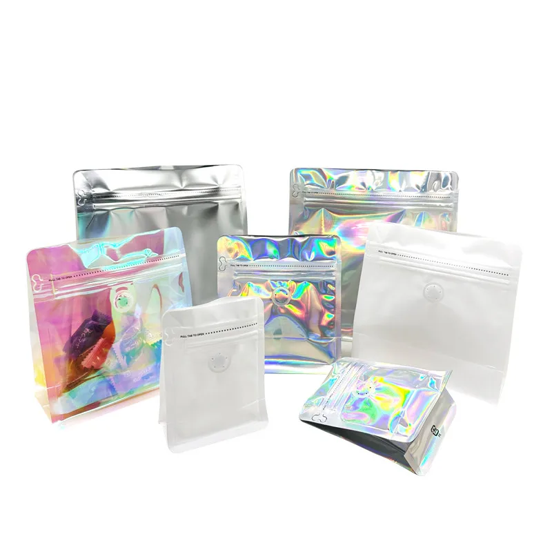 

100 шт., пакеты для упаковки черного кофе, теплоизоляция, плоское основание, стоячий пакет из алюминиевой фольги с застежкой-молнией, с одним вентиляционным клапаном, для хранения чая