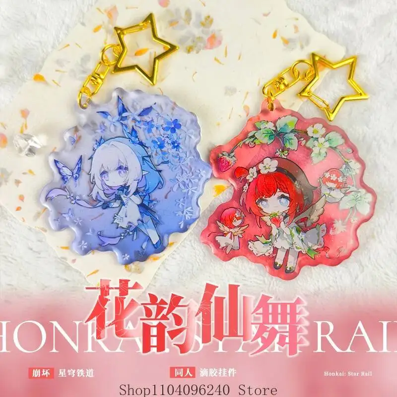 أنيمي لعبة هونكاي: ستار السكك الحديدية Aglaea Phainon القبلات كاستوريس هيرتا تأثيري الاكريليك المدرسية مفتاح سلسلة قلادة سلاسل المفاتيح ل