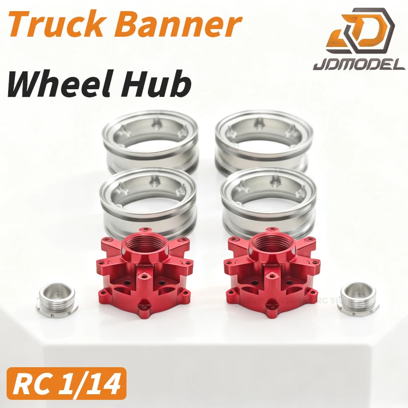 

1/14 RC Truck Banner Wheel Hub JDM-220 JDM-221 Upgrade Parts for 1:14 Tamiya RC Truck Tractor Dump DIY Modified Accessories Toys