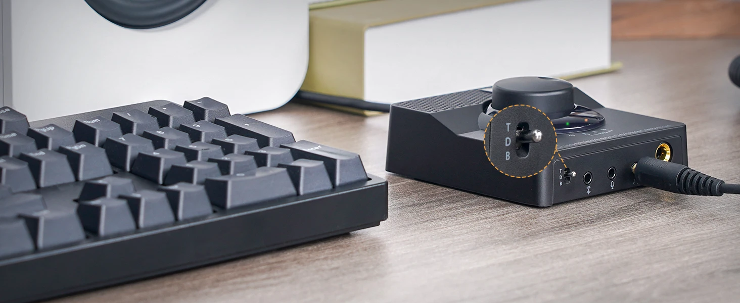 NEOHIPO H1 USB Gaming DAC Kopfhörer AMP Für PS5/PC/MAC Tragbare Kopfhörer Verstärker Unterstützung 3,5 MM/6,35 MM/Mic/EQ – Detail 5