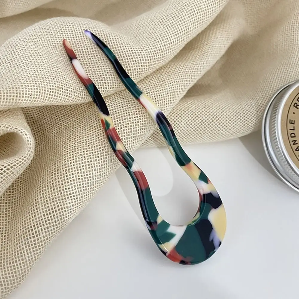 

Easy to use Creative Design Hair Fork Hair Accessory Resin Hair Sticks U-Shaped Hair Styling Tools Women