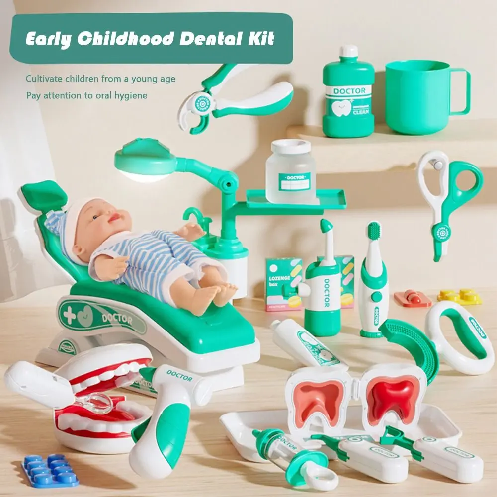 New Plastic Doctor Toy Set Simulated Pretend Play Dentist Game Gifts Accessories Dentist Nurse Tools Gift For Kids