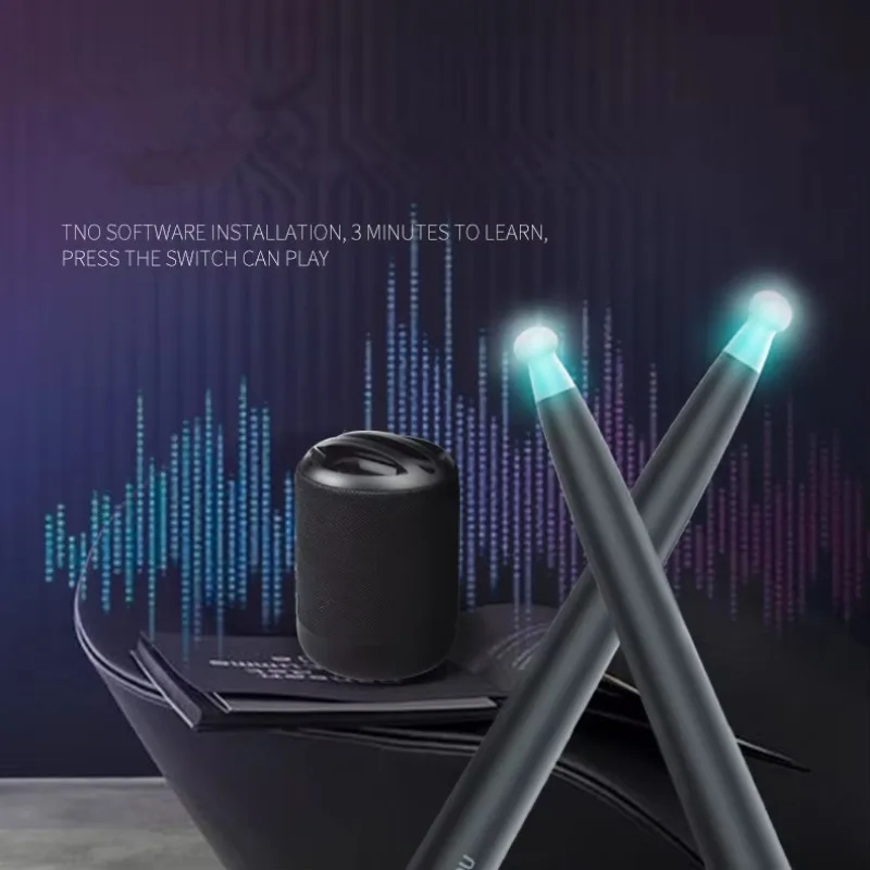Drum Kits Electronic Drumsticks Virtual Air Drum Stick With Drum Control Console For Beginners Induction Toys