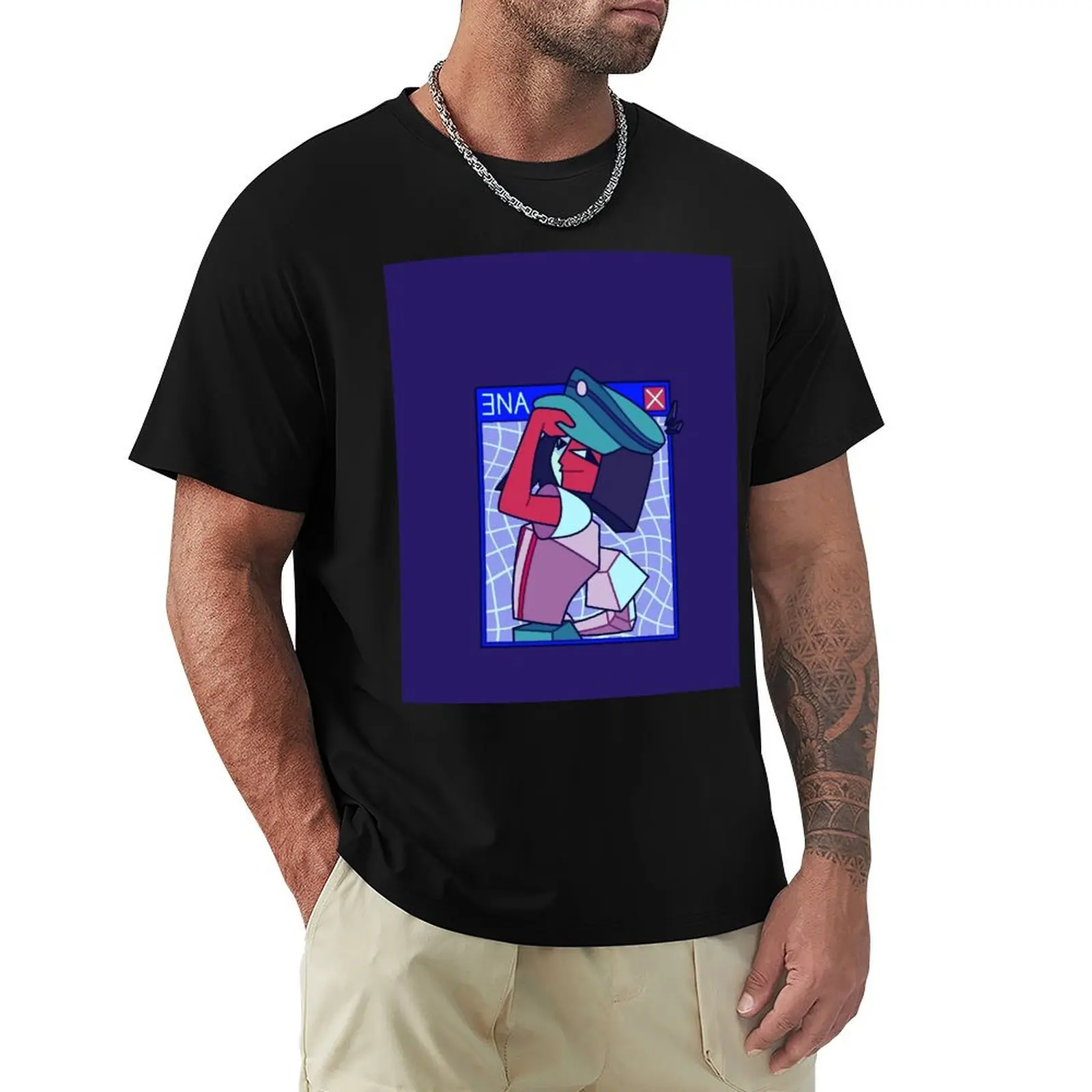 

Dream BBQ ENA T-Shirt plain blue lock mens graphic t-shirts
