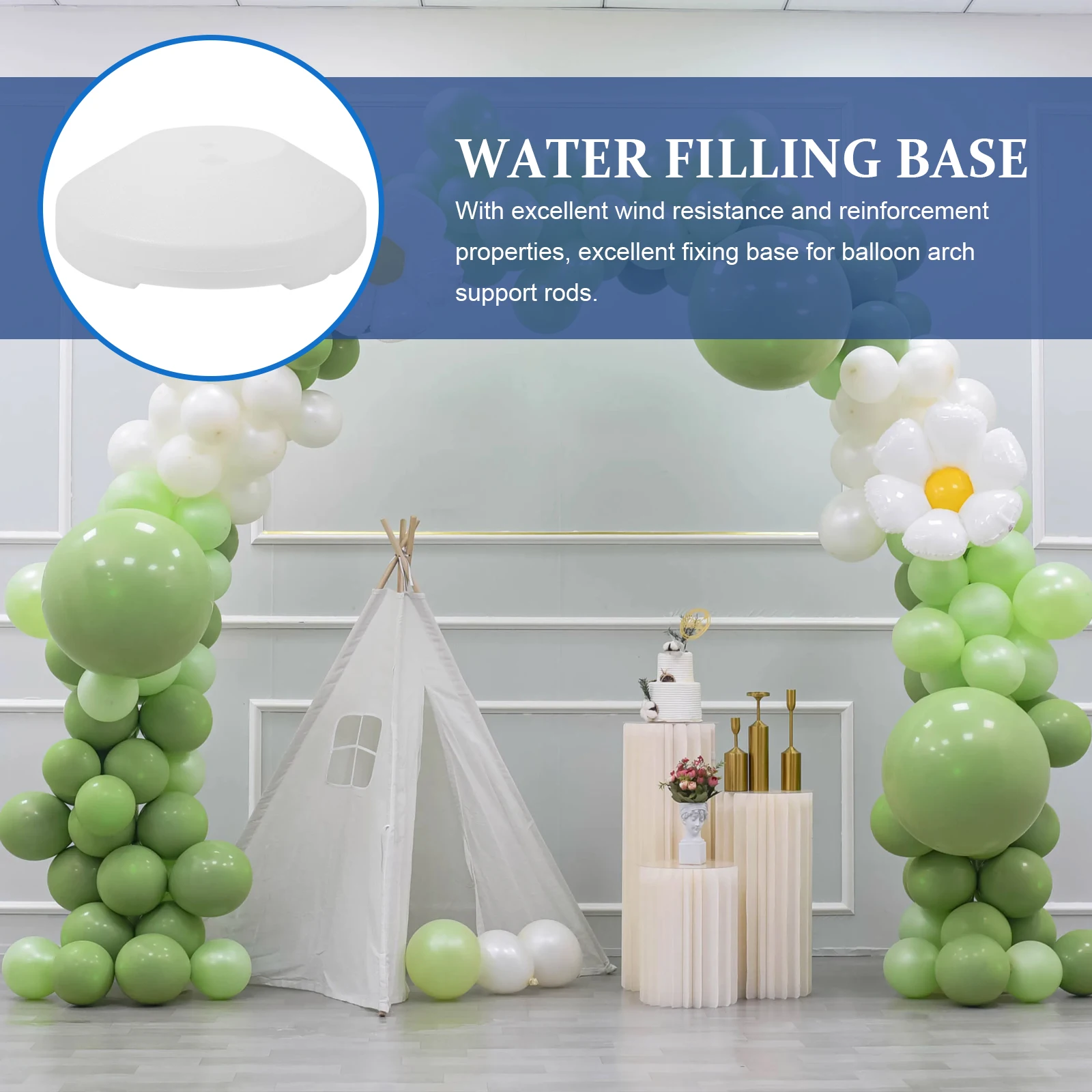 

Plastic Arch Stand Wind Resistant Arch Base Water Filling Weight Balloon Column Support Foldable Lightweight Outdoor Party