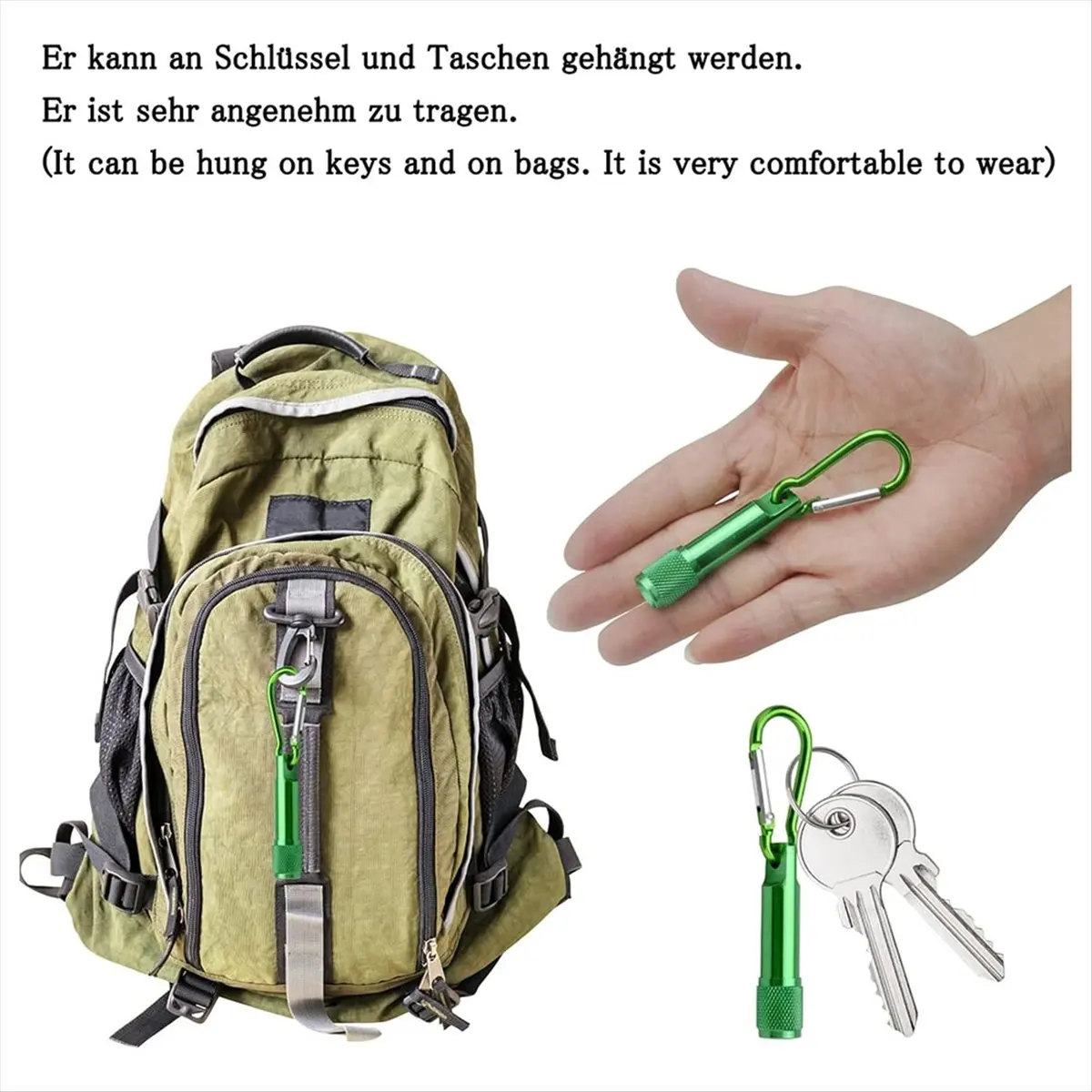 ABJS 14pcs Mini Torch Key Ring LED Key Pendant Torch Aluminium Small Hand Lamp Torch Children for Outdoor Camping Cycling