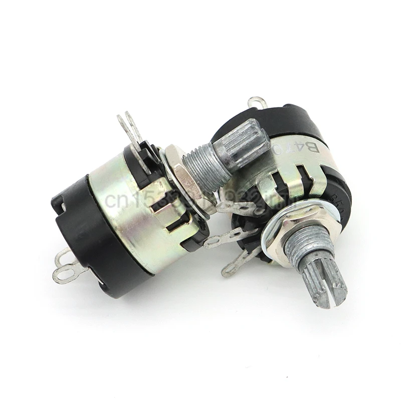 1Pcs WH137-2 RV137 Knurled Shaft With Switch Potentiometer 4K7 10K 22K 47K 470K 100K