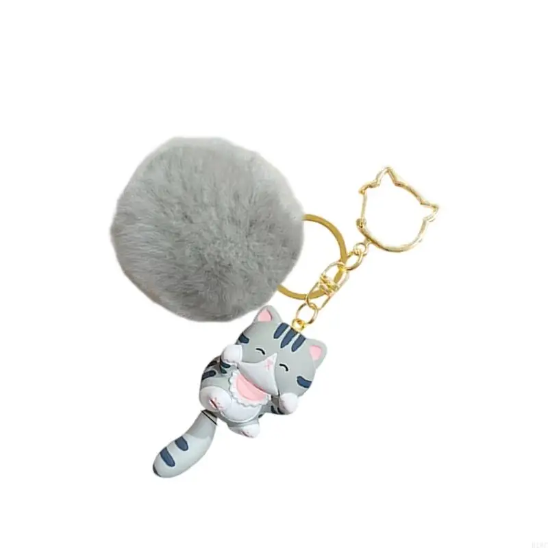 Playful Soft Cats Shap Holder Decorative Item Plush Texture Bag Pendant Suitable for Home Gifting Backpacks Bedrooms