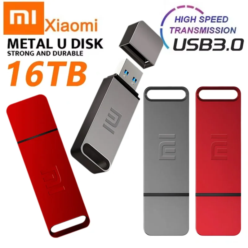 Xiaomi 64TB USB Flash Drive 8TB Metal Real Capacity Memory Stick High Speed Flash Pen Drive Storage Pendrive For PC Phone