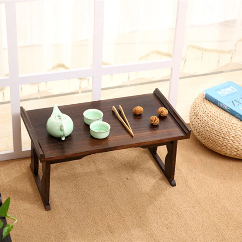 2024 Asian Antique Furniture 68x34x29cm Chinese Floor Table Folding Leg Rectangle Living Room Wooden Laptop Folding Coffee Table