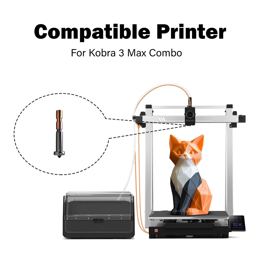 Pour Anycubic Kobra 3 Max buse Hotend Kobra 3 Max Combo buse gorge 0.4mm 0.6mm 0.8mm pour accessoires d'imprimante 3D