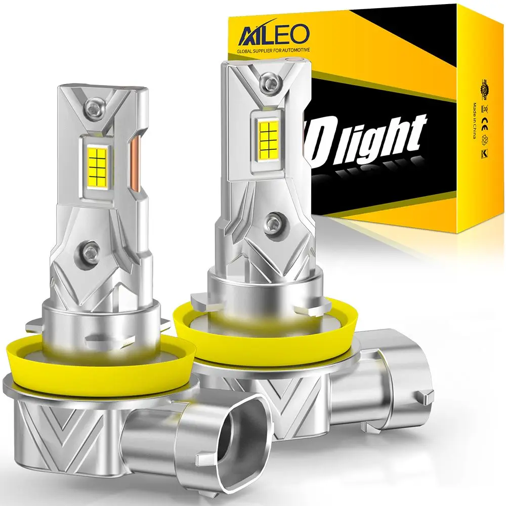 AILEO 2 PCS  H11 LED H8 LED H9 LED Headlight Bulb 20000LM 60W 16 CSP Chips Fanless 3000K 4300K 6000K Car Headlight Bulbs
