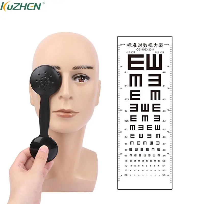 1PCS Eye Occluder Block Plate For Vision Test Eyesight Exam Eye Occluder Professional Handheld Optometry Tool