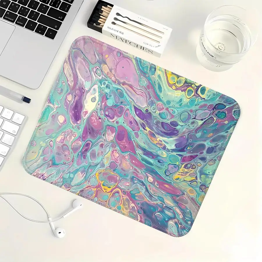 Pastel Rainbow Art rubber Mouse Pad office Pad Game Console Pad Computer Laptop Pad Desk accessories Keyboard Mouse Pad
