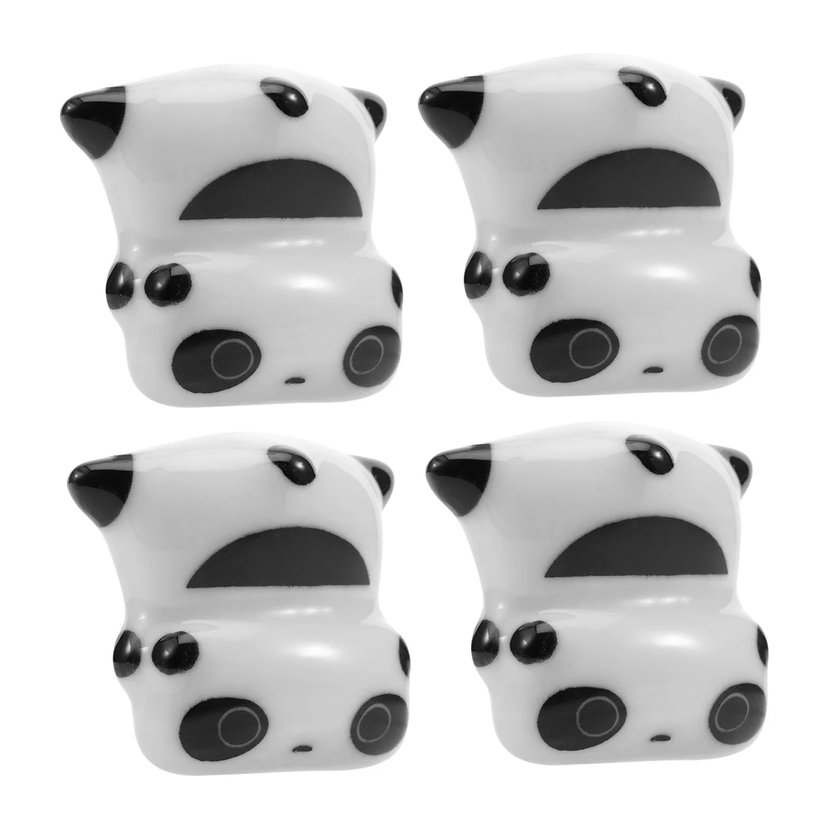 

4Pcs Ceramic Chopsticks Holder Panda Shaped Elegant European Design Easy to Clean Perfect for Home and Party