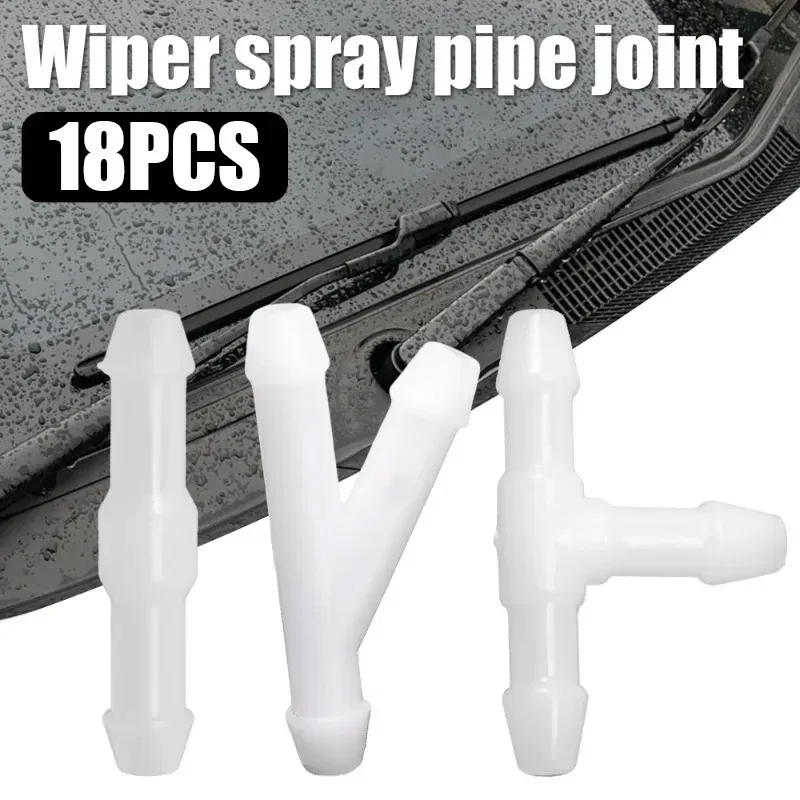 T Y I Type Wiper Spray Pipe Joint Car Windshield Washer Plastic Windshield Wiper Nozzle Hose Pipe Connector Auto Accessories