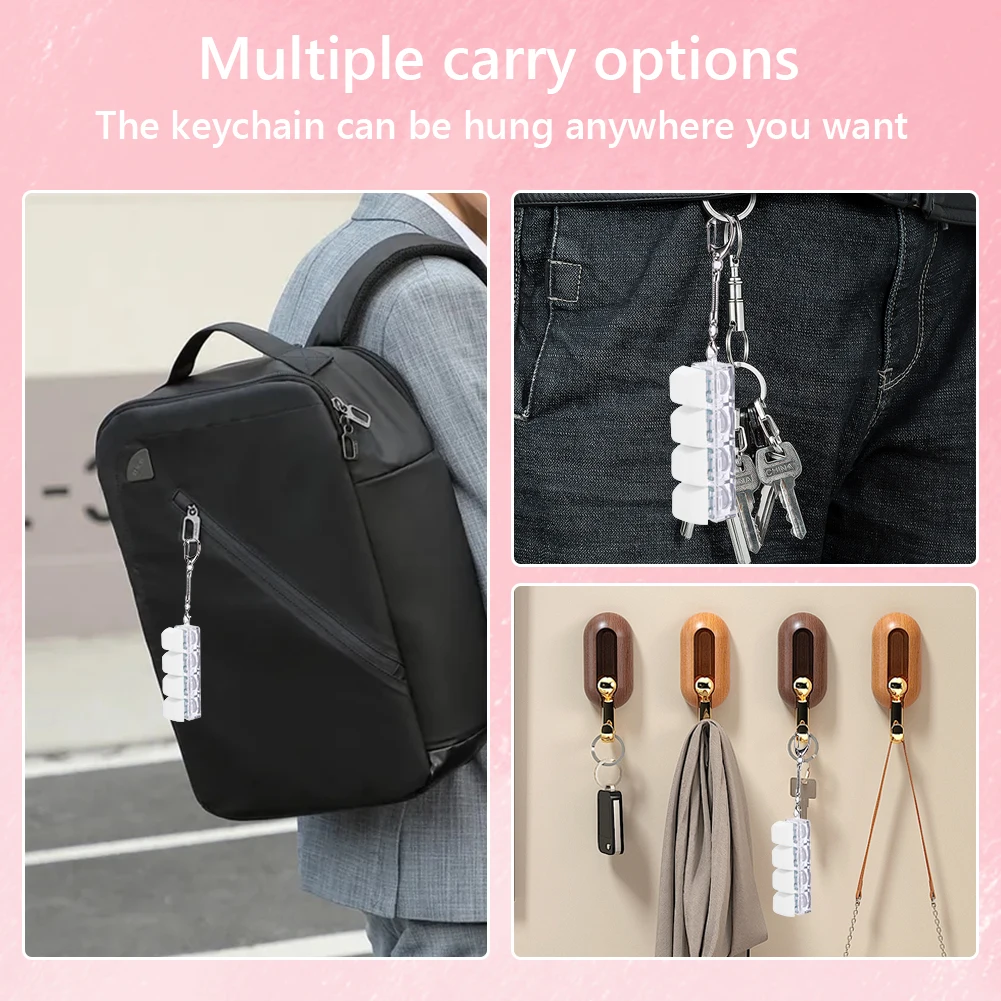 Teclado fidget chaveiro 4 teclas clicker de teclado com botão de luz led alívio do estresse diy para presentes adultos para aliviar o tempo de passagem