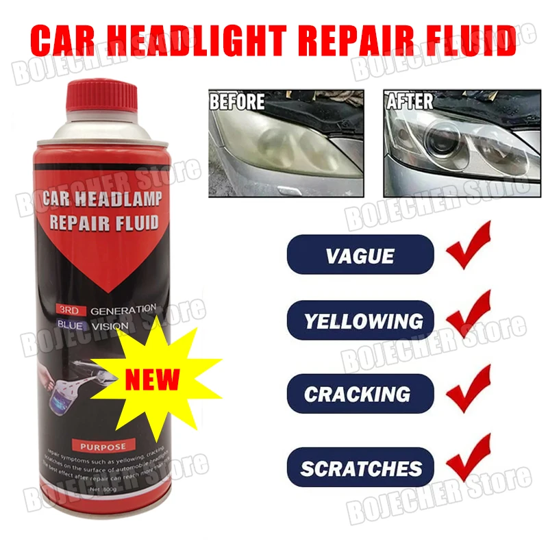 Car Headlight Liquid Polymer 100ML Evaporator Liquid Headlight Polisher Car Headlamp Renovation Restoration Cleaning Agent