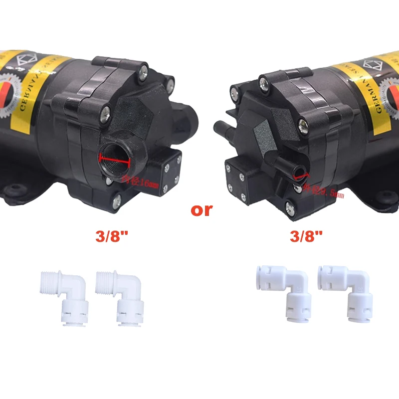 600Gpd Diaphragm Booster Pump 24V High Pressure Pump for Water Purifier Parts Water Water Filter Parts Reverse Osmosis System