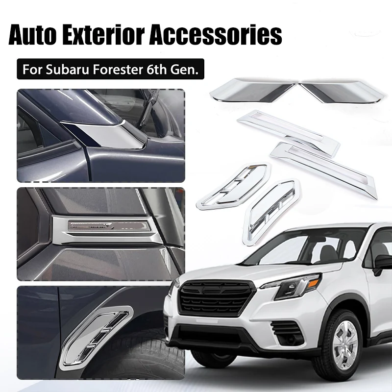 

Car Side fenders A C-pillar trim sequins Mat for Subaru Forester 2025 Accessories