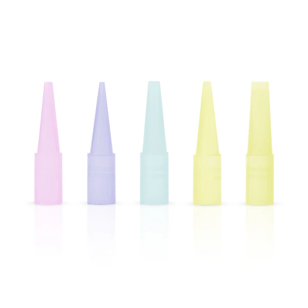 

5 colors optional disposable tattoo needle nozzle cap 1R/3R/5R/5F/7F for tattoo gun needle ink cap