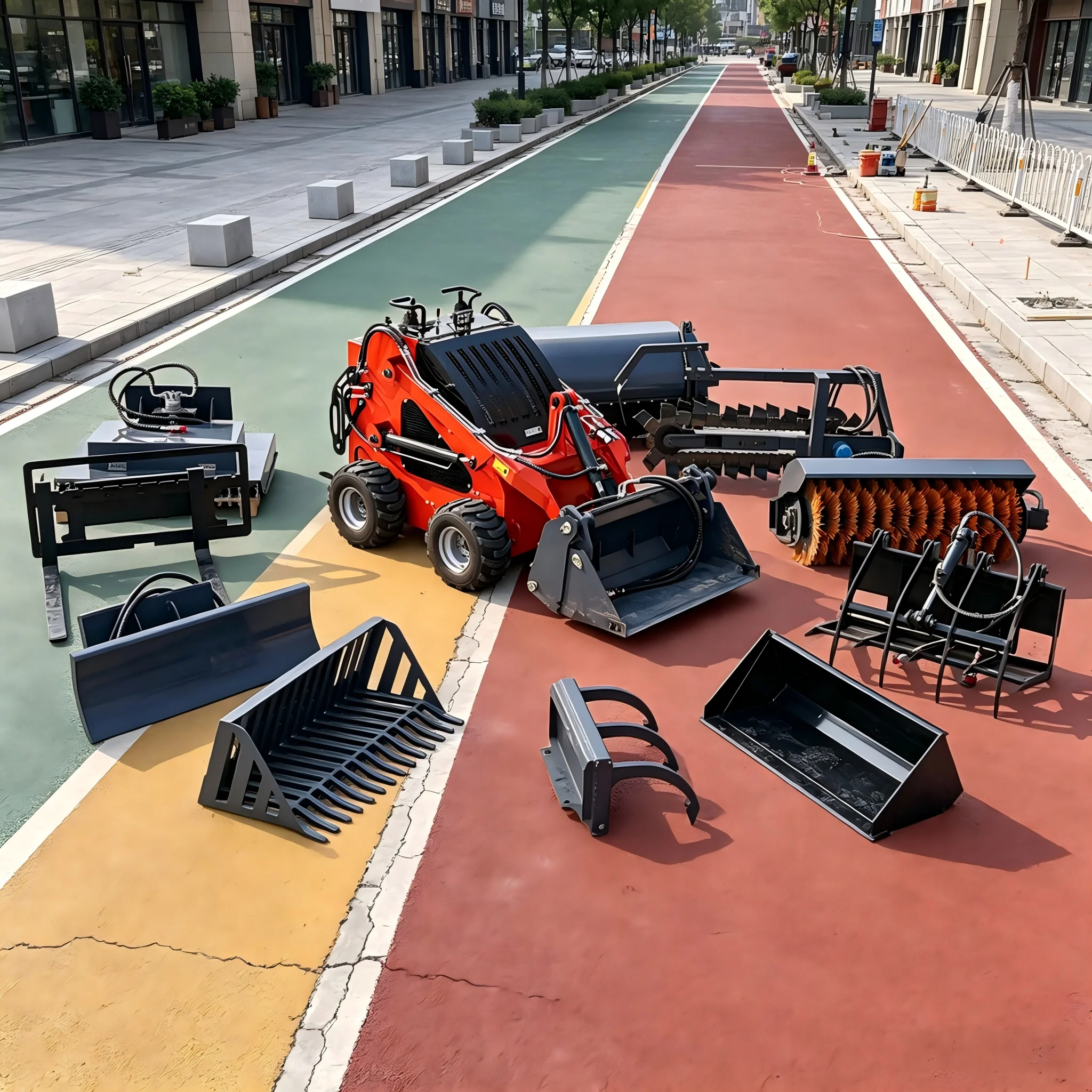 CE Certified Mini Skid Steer Loader 1 Ton with Hydraulic Mini Ride Sliding Quick Attach for Versatile Use Mini Skid Steer Loader