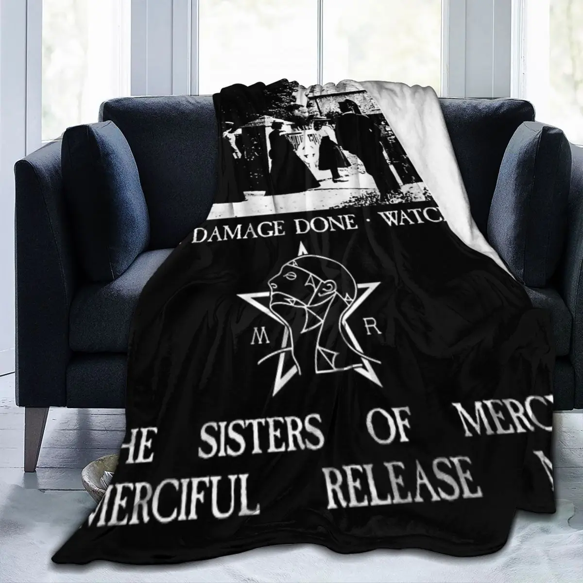 

Throw Blanket The Damage Done The Sisters Of Mercy Micro Fleece Blanket 4 Sizes Modern Comfortable For Sofa AntiPilling Blanket