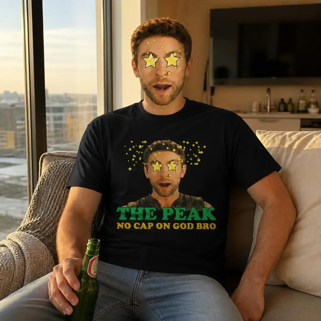 The Boys The Peak No Cap On God Bro Meme T Shirts Casual Tees Short Sleeve Round Collar T-Shirt Pure Cotton Tops