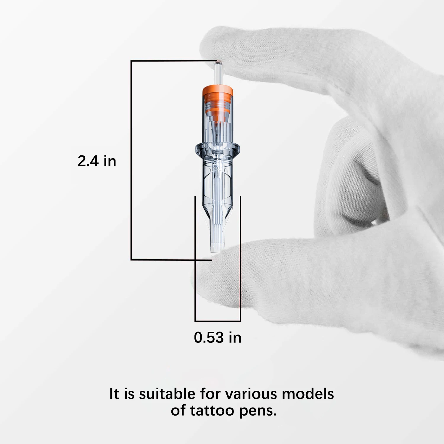 KVM 50 قطعة إبرة خرطوشة الوشم RL/RM/RS/M1 إبر معقمة آمنة معقمة يمكن التخلص منها مناسبة لمستلزمات آلة الوشم #6