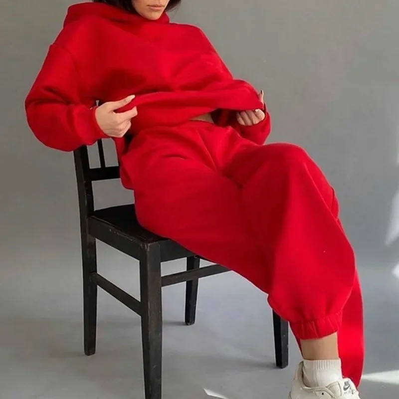 Phụ Nữ Có Mũ Áo Và Tay Và Quần Trang Phục Casual Nữ Quần Jogger Thể Thao Phù Hợp Mới Thu Mùa Xuân Phù Hợp Với Áo Chắc Chắn Rời Quần Áo