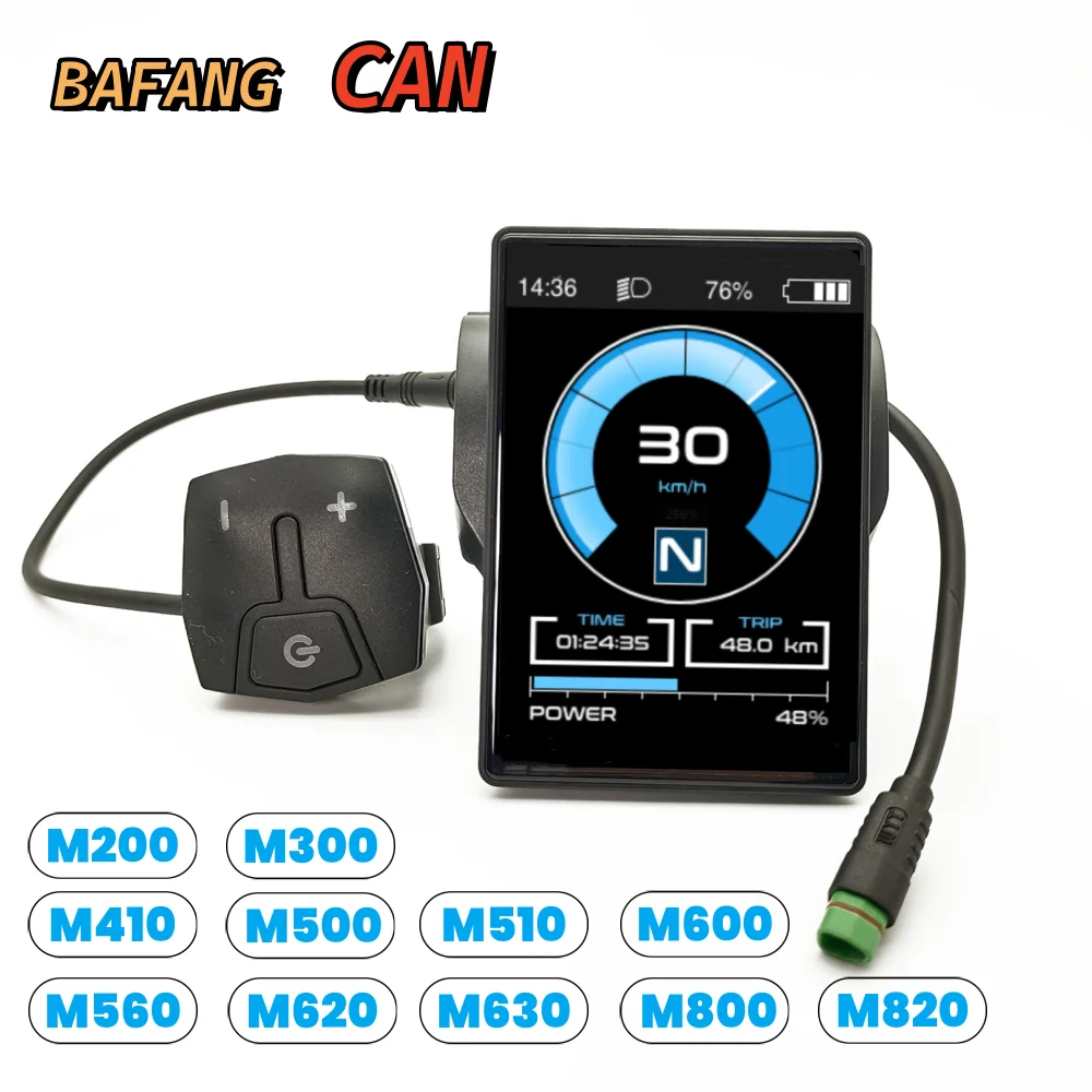 Bafang Mid Motor Display EB04-CAN Bluetooth Map Navigation M510 M560 M820 M620 M630 M410 M600 Set Wheel Diameter Adjust Speed,