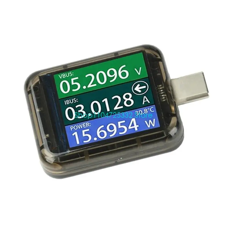 P5EA Fast Charging Tester USB C Inlines Meter, 0-6A Current and 240W Power Reader
