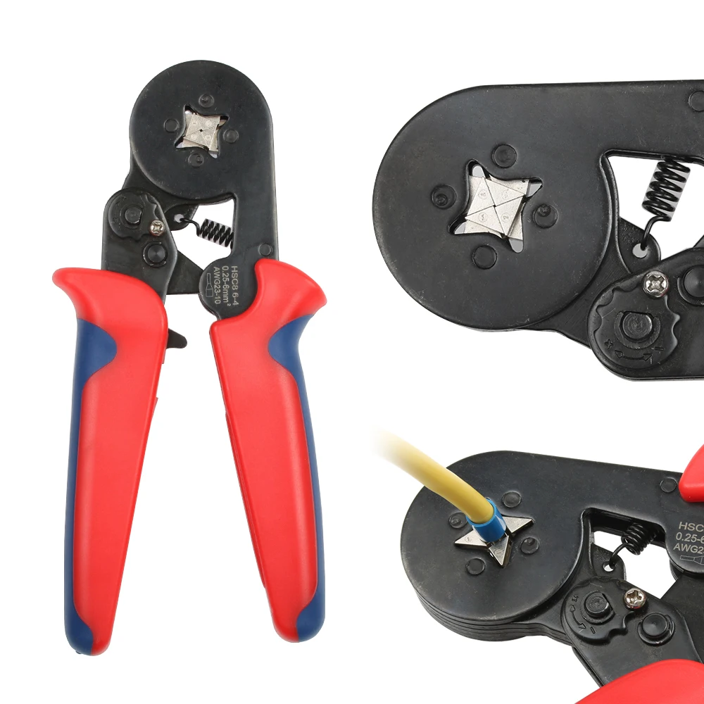 HSC8 16-4 pinza a crimpare auto-regolabile mini-tipo 6-16mm2 terminali utensili a crimpare utensili multiuso pinze a mano quadrilatero