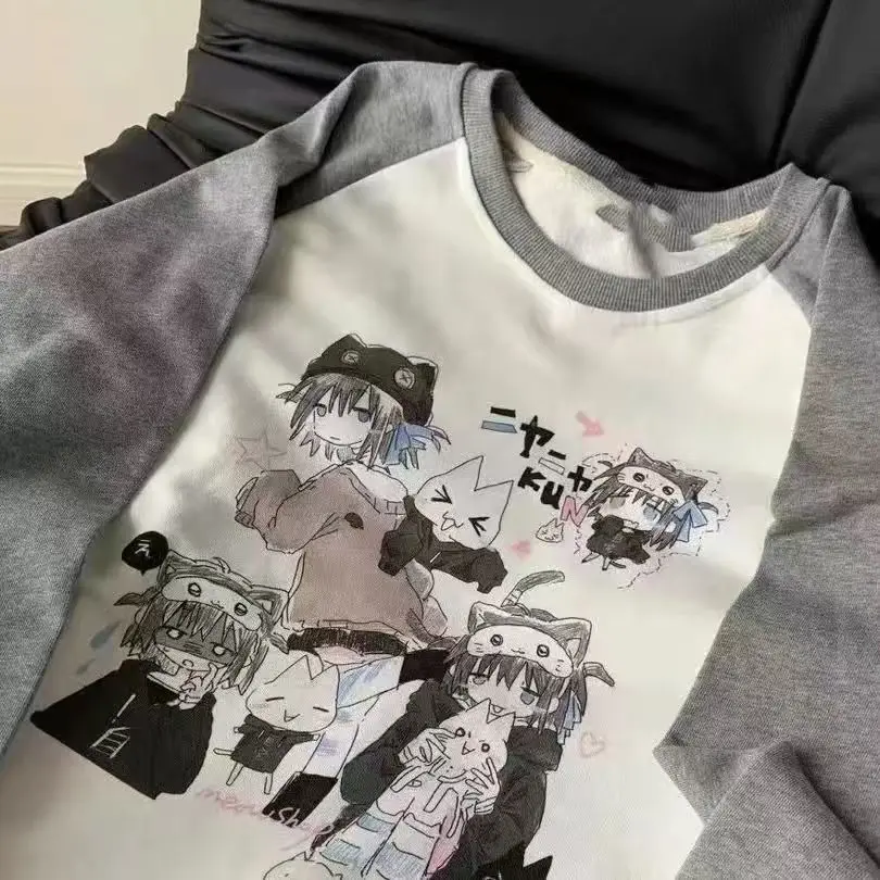 2025, lustige Buchstaben, bedruckte Sweatshirts, Baumwolle, Rundhalsausschnitt, Damen-Winter-Tops, Markendesigner, Vintage, Streetwear, Teenager-Kleidung