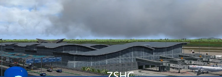 FOR genuine zshc Hangzhou Xiaoshan high-definition landscape airport supports p3dv4 and gsx corridor bridge animation