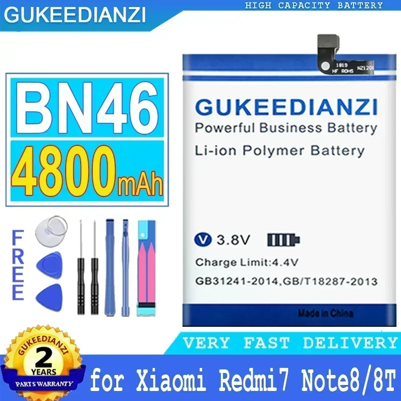 

BN46 4800mAh Mobile Phone Batteries For Xiaomi Redmi 7 Redmi Note 6 Note6 Note 8 Note 8T Note8 Note8T Smartphone Battery