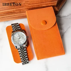 IBBETON Watch Bag Organizer Watch Accessories Anti-Dust Gift Bag Flannelette And Leather Bags Travel Watch Storage Gift Bags