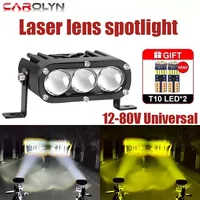 Carolyn 12V 24V 3 Bi LED proyector lámpara lente Sportlight coche luz antiniebla motocicleta camión reequipamiento