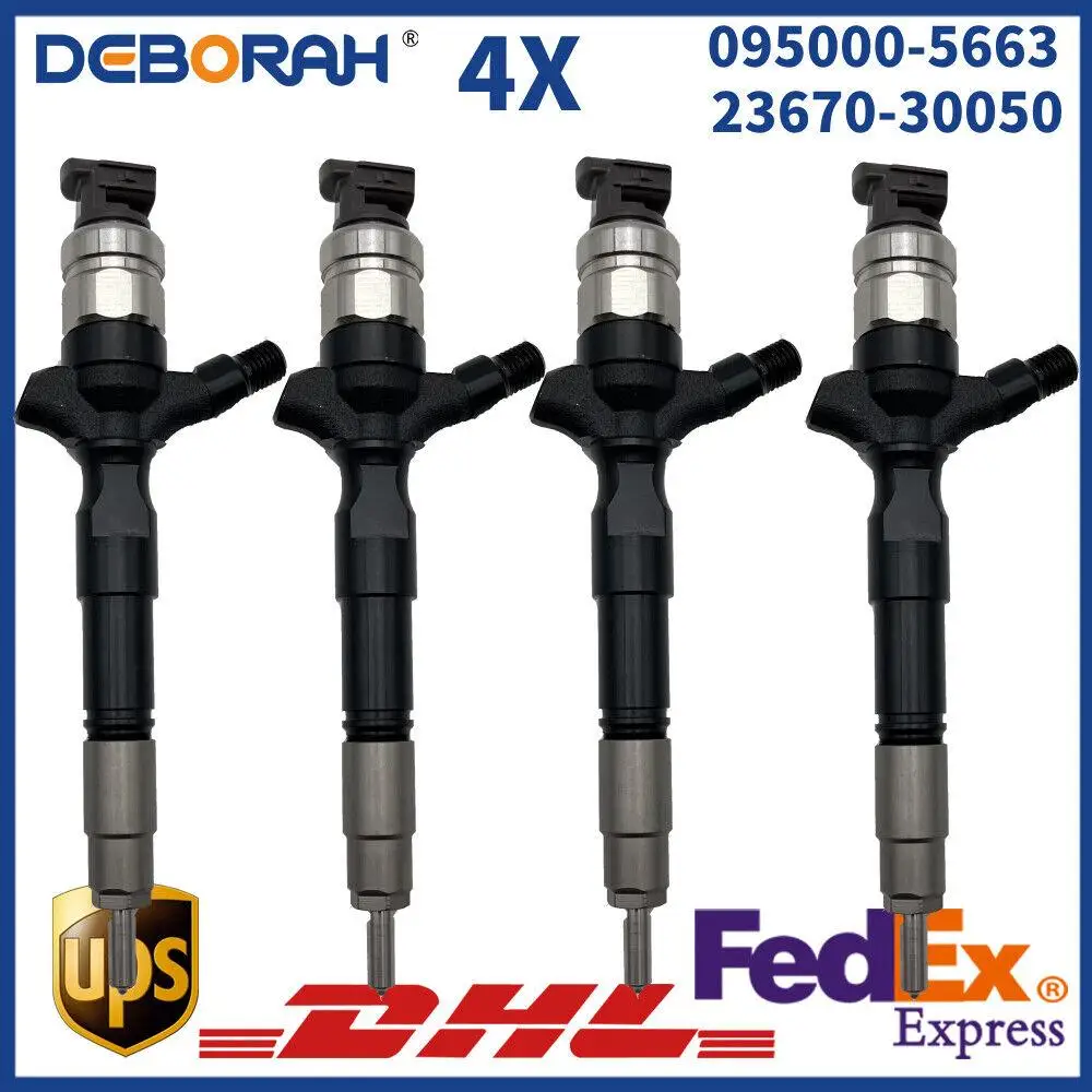 

4X 095000-5663 23670-30050 Diesel Common Rail Fuel Injector Assembly for Toyora Engine