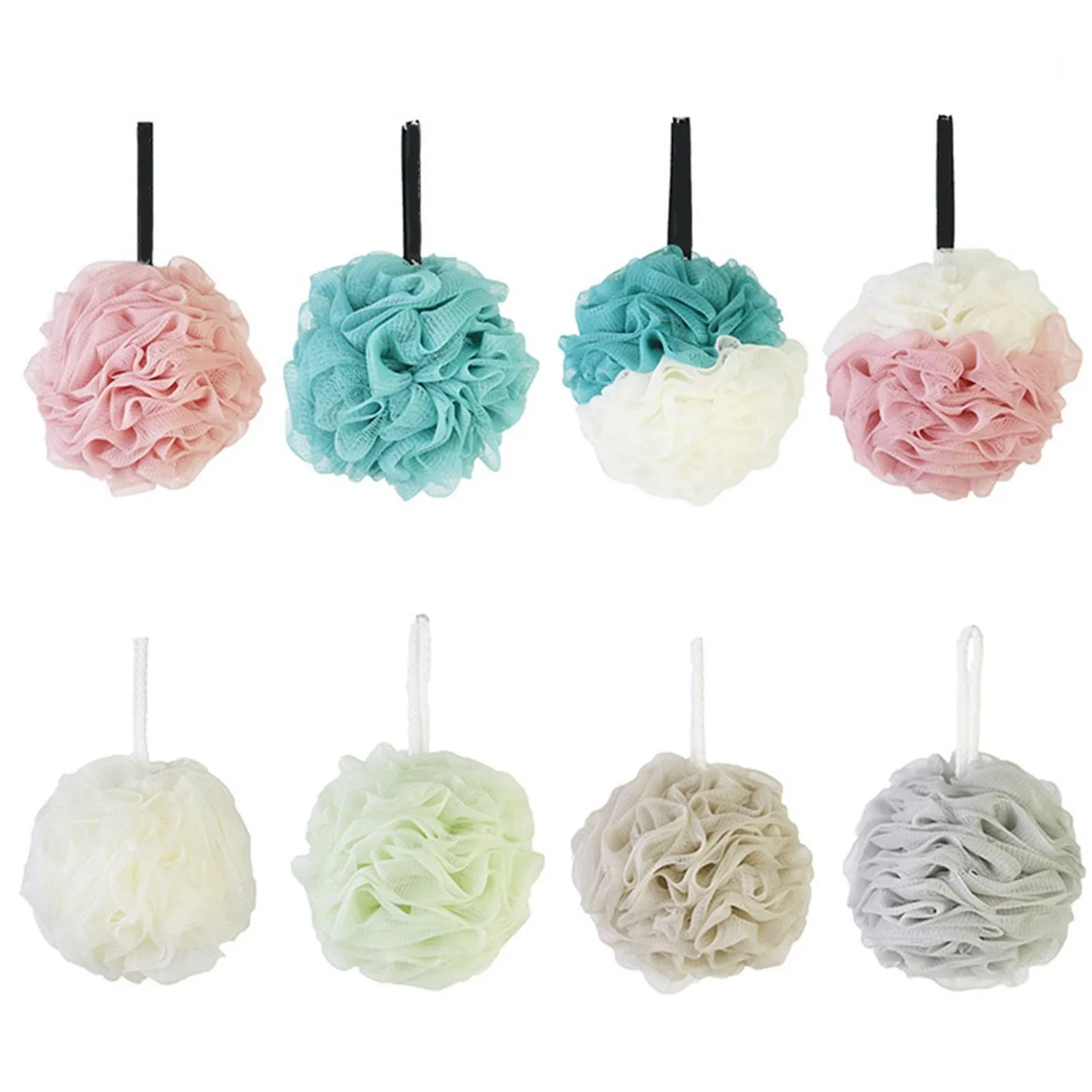 8Pcs Shower Ball Bath Ball Mesh Sponge Soft Comfortable Quick Dry Bath Puff for Skin Care and Relaxing Shower Mesh Sponge
