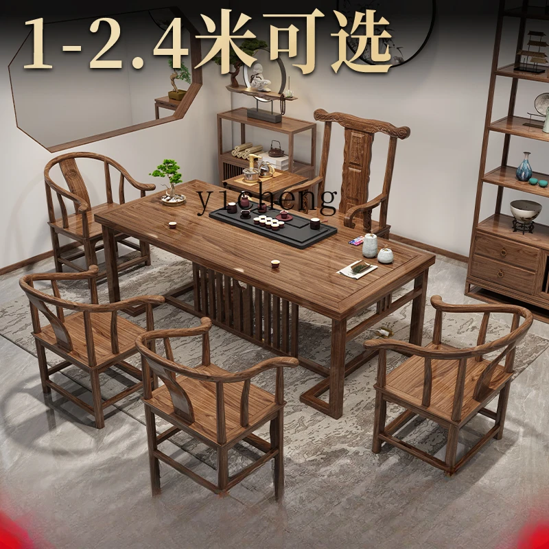 ZK new Chinese tea table and chair combination office kung fu coffee table set integrated household