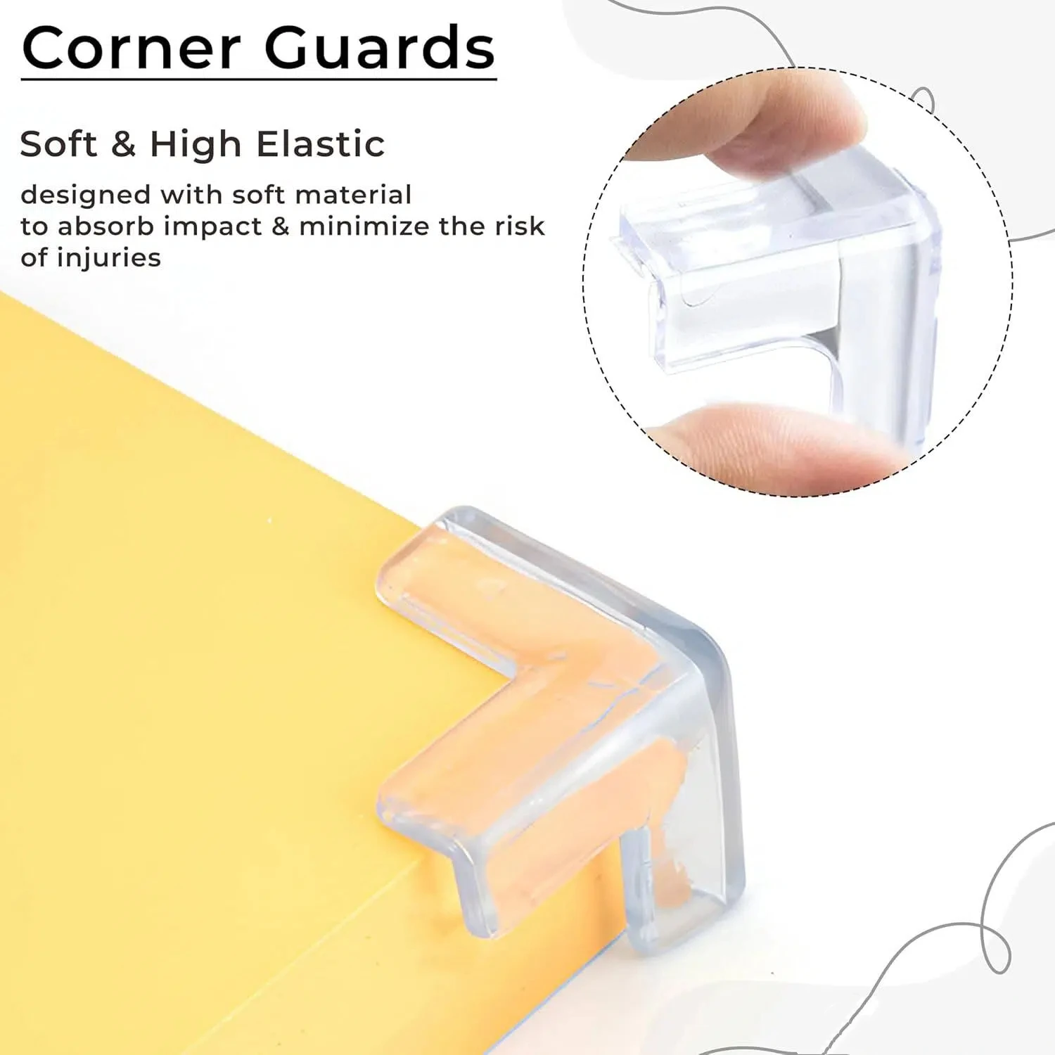 Transparent Silicone Bumper Set, Suitable for Power Outlets and Furniture Edge Protection, Safe Guard Corners Usable