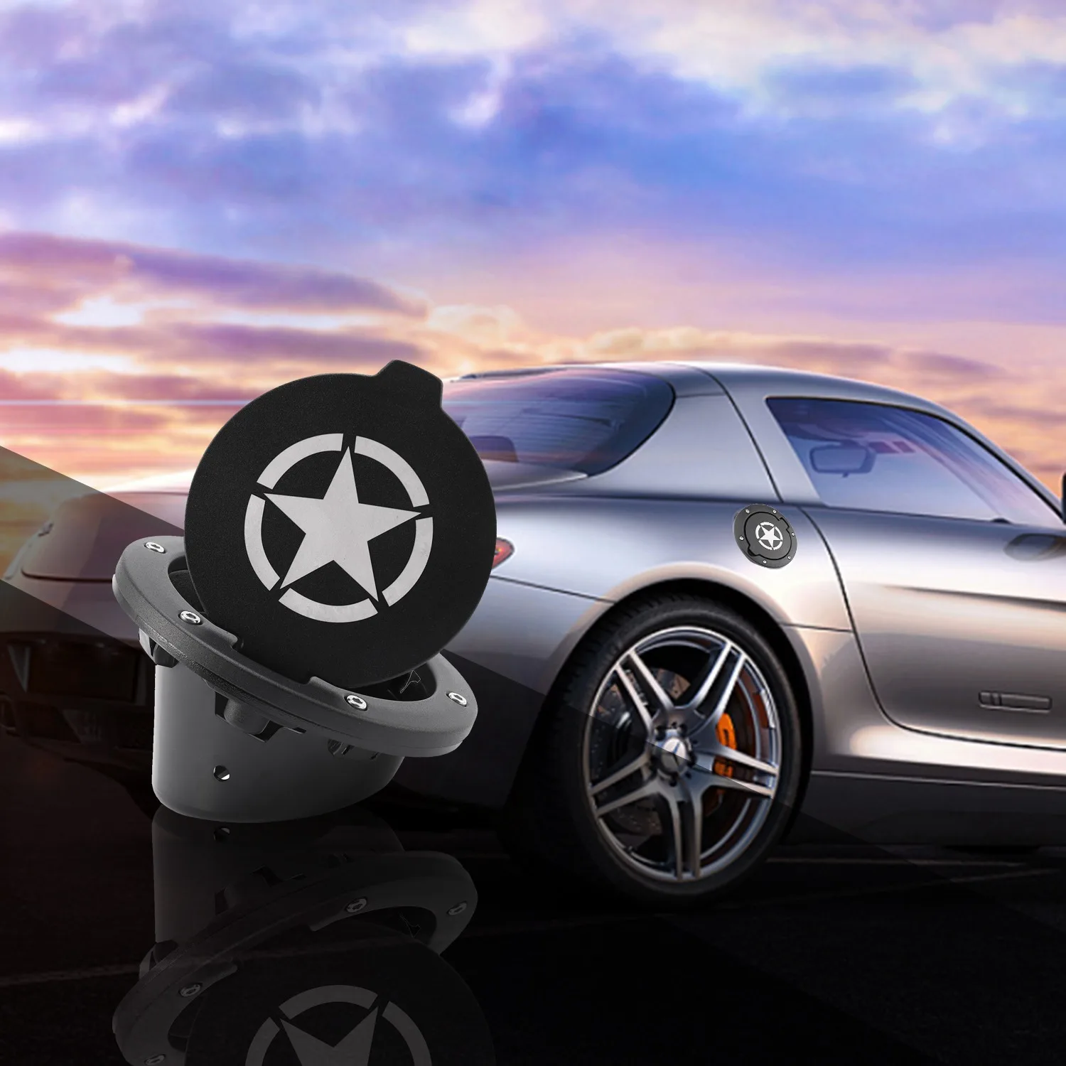 غطاء غطاء خزان الغاز لسيارة جيب رانجلر ، غطاء خزان الوقود ، غير محدود ، بابين ، إكسسوارات سيارة