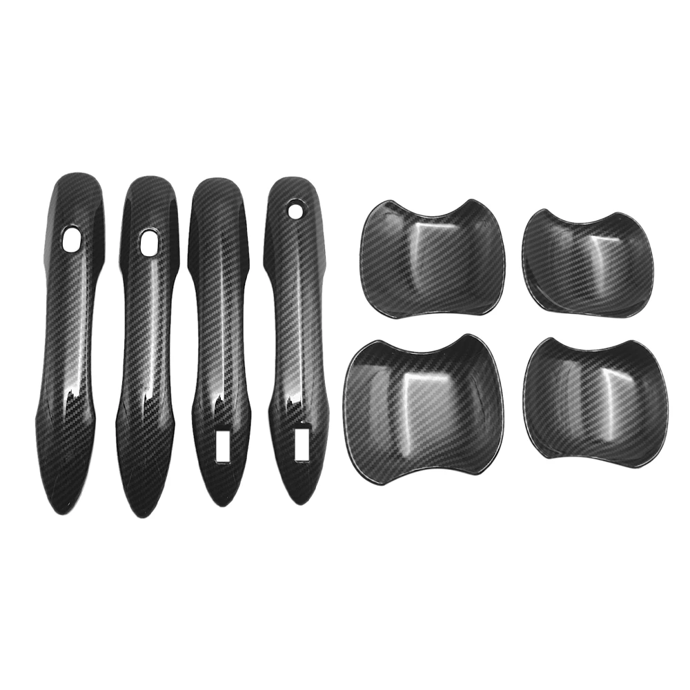 

8Pcs Carbon Fiber for Toyota Voxy Noah R90 2022 Car Door Handle Bowl Decoration Cover Trim