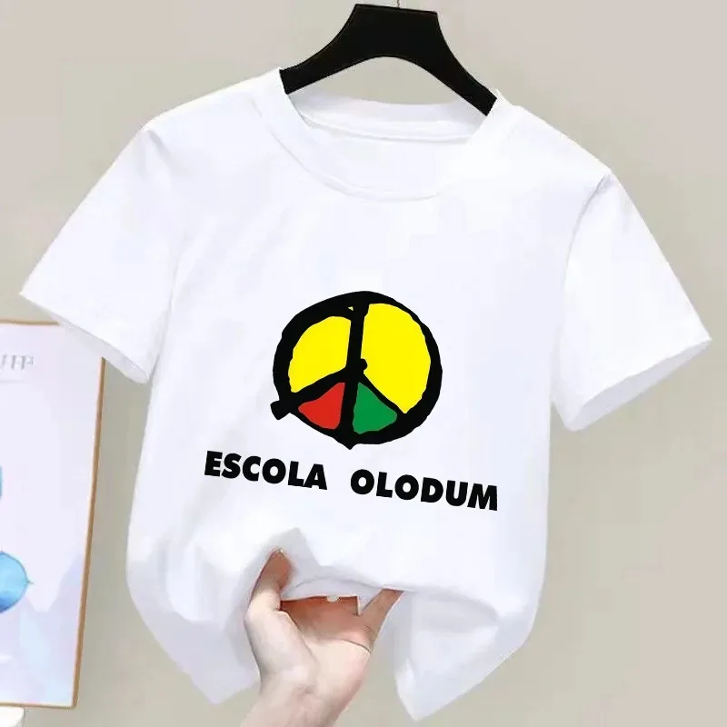 2026 Retro Children's Anti-War Michael Jackson Cotton Summer Casual Breathable Clothing Olodum Printed Kids T-Shirts Children
