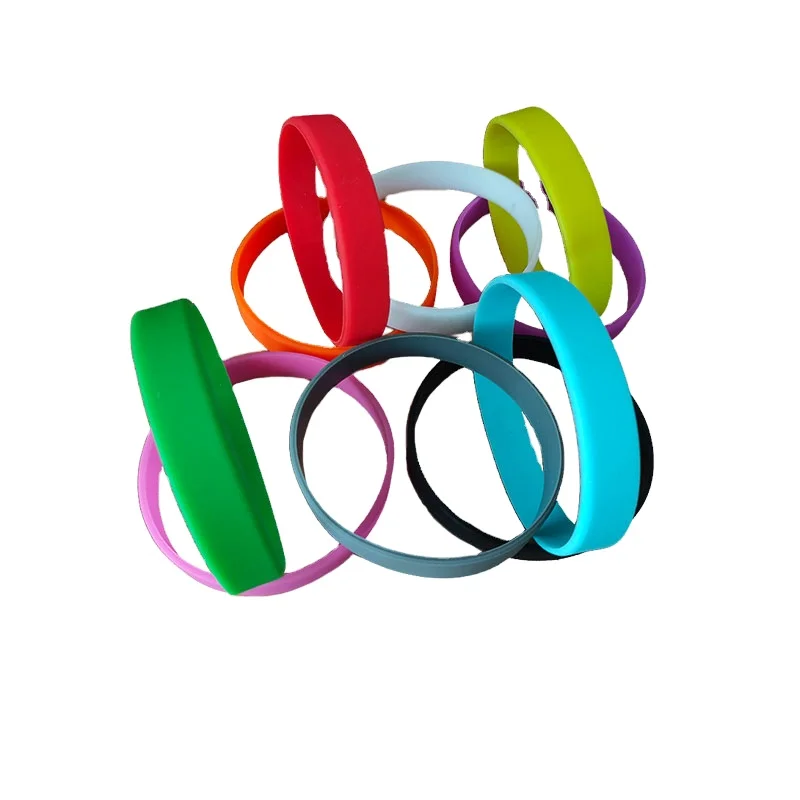 DDJOY Wholesale Custom Bulk Multicolor Embossed Silicone Wristband Rubber Bracelets