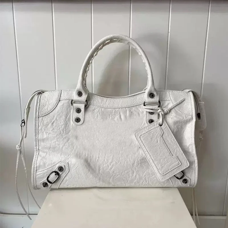 Black HandBags Travel Tote New Fashion Motorcycle Bags Crossbody for Women Soft PU Leather HandBags Brand Girls Shoulder Bags